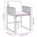 Juego de Comedor de Jardín de 5 Piezas con Cojines Beige Rattan Poliéster