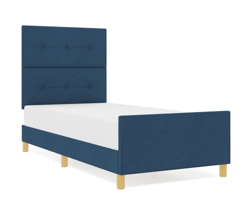 Cama de tela azul  90x190 cm
