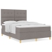 Cama Tapizada  con Colchón Taupe 140x190 cm Tela