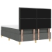 Cama Box Spring  con colchón Gris Oscuro 140x190 cm tela
