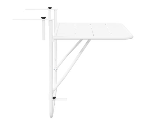 Mesa de Balcón Colgante  Plegable Blanca 60x40 cm Acero
