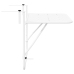 Mesa de Balcón Colgante  Plegable Blanca 60x40 cm Acero