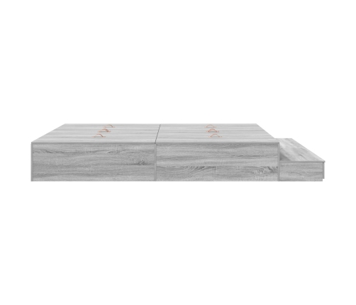 Cama con Almacenamiento  Grey Sonoma Madera 180 x 200 cm