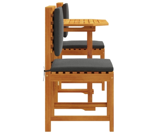 Conjunto de Comedor de Jardín de 3 Piezas  de Madera Maciza de Acacia