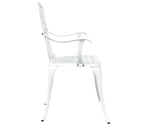 Sillas de Jardín  2 pcs en Aluminio Fundido Blanco