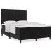 Cama con somier  y colchón Negro 140x200 cm Terciopelo