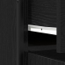 Aparador Negro de Roble 70x30x80 cm de Madera Ingenierizada y Acero