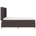 Cama con Somier y Colchón LED Marrón Oscuro 140x200 cm Tela
