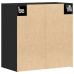 Armario de pared  roble negro 60x31x60 cm madera elaborada
