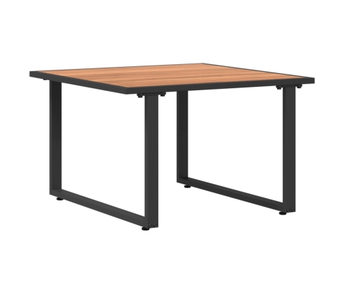 Mesa de café de jardín  marrón 55x55x35 cm DPC y acero