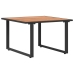 Mesa de café de jardín  marrón 55x55x35 cm DPC y acero