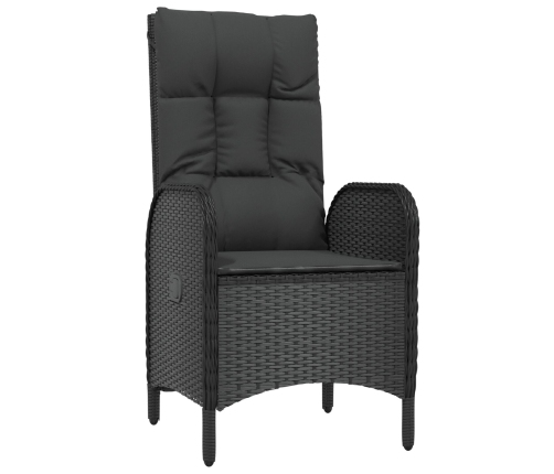 Set de Comedor de Jardín  de 9 Piezas Negro Poliratán
