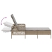 Tumbona Beige y gris claro Ratán PE 157 x 55 x 92 cm Plegable
