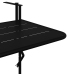 Mesa de balcón colgante plegable  negra de 60x40 cm en acero
