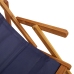 Sillas de Playa Plegables  2 pcs Azul Madera Maciza de Acacia y Textileno