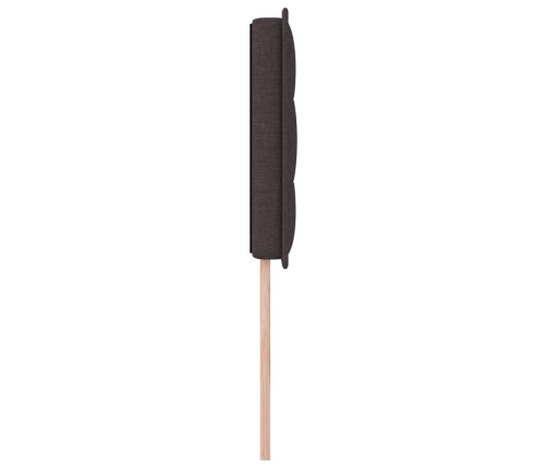 Cabecero  Diseño de Líneas Marrón Oscuro 80 cm Tela