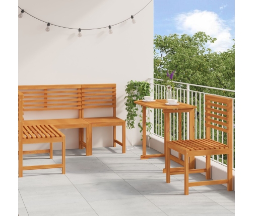 Juego de Comedor de Jardín de 4 Piezas - Madera Sólida de Acacia