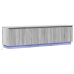 Armario para TV  con LED Gris Sonoma 180x38x49 cm Madera Elaborada