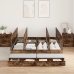 Estructura de Cama con Almacenamiento  Roble Ahumado Madera
