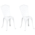 Sillas de jardín  2 pcs de aluminio fundido blanco