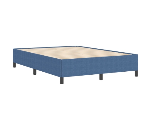 Estructura de Cama  Azul 140x200 cm Tela de Corduroy