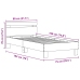 Cama  con Luces LED Roble Negro 75x190 cm Madera Ingenierizada
