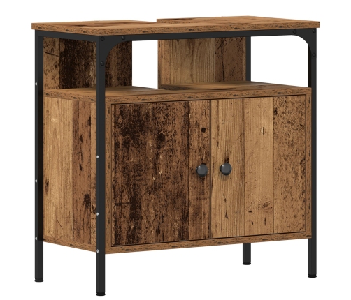Set de Muebles de Baño de 2 Piezas de Madera Vieja y Madera Ingenierizada