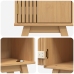 gabinete de baño  marrón 35x30x159 cm de madera maciza de pino