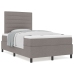Cama Box Spring con Colchón Taupe 120x200 cm Tela