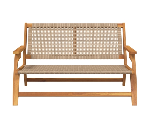 Banco de Jardín  Beige 122x76x73.5 cm Madera de Acacia