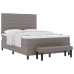 Cama con somier  con colchón y banco taupe 140x200 cm tela