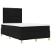 Cama con somier y colchón  Negro 120x200 cm Tela