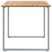 Mesa de Comedor Exterior  Gris 140x80x75 cm Acero y Madera Sólida de Acacia