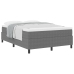 Cama con somier  y colchón gris claro 140x200 cm tela de pana