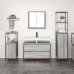 Conjunto de Muebles de Baño de 3 Piezas  Gris Sonoma de Madera Elaborada