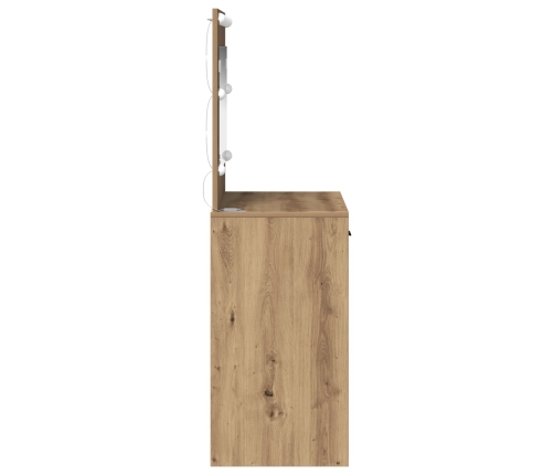 Tocador  con Luces LED Roble Artesanal 78.5x41x135 cm