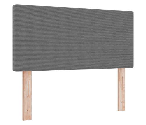 Cabezal  Diseño Simple Gris Claro 100 cm Tela de Pana