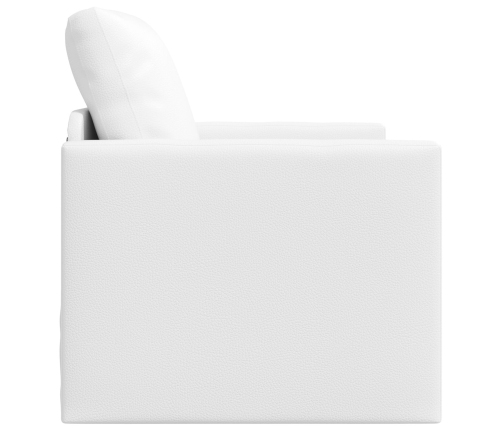 Sofá Cama de Piso  2 en 1 Blanco 74x77x81 cm Cuero Sintético