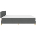 Cama con Base de Muelles con Colchón Gris Oscuro 200x200 cm Tela
