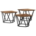 Mesas Laterales  de 3 pcs en Madera Vieja