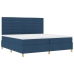 Cama con Somier  y Colchón & LED Azul 200x200 cm Tela