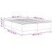 Cama Box Spring  Gris Claro 140x200 cm Tela de Corduroy