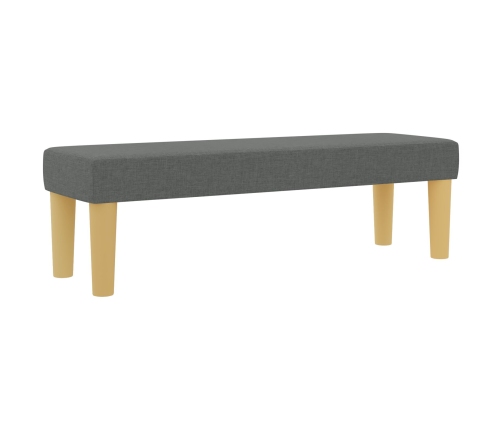 Cama con Box Spring y Banco Gris Oscuro 120x200 cm Tela