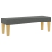 Cama con Box Spring y Banco Gris Oscuro 120x200 cm Tela