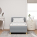 Cama Box Spring  con Colchón Gris Claro 90x200 cm Tela