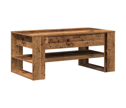 Mesa de café  de madera reciclada 102x55x45 cm de madera de ingeniería