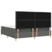 Cama con Box Spring  con colchón gris oscuro 200x200 cm tela