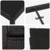 Set de comedor de jardín de 5 piezas con cojines de rattan versátil negro