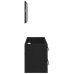 Mueble de lavabo con espejo de roble negro 90x45x1,5 cm de madera elaborada
