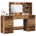 Set de Tocador de 3 Piezas  con LED Madera Antigua Madera Elaborada